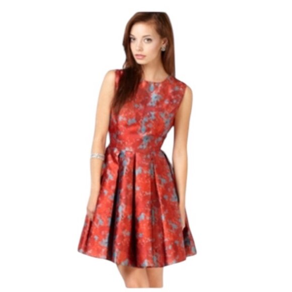 BB Dakota Betty’s Wild Side red & blue shimmery dress NWT size 10 - Picture 1 of 12